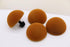Brown Flocked Round Puppet Nose - 40mm - FurriFingers